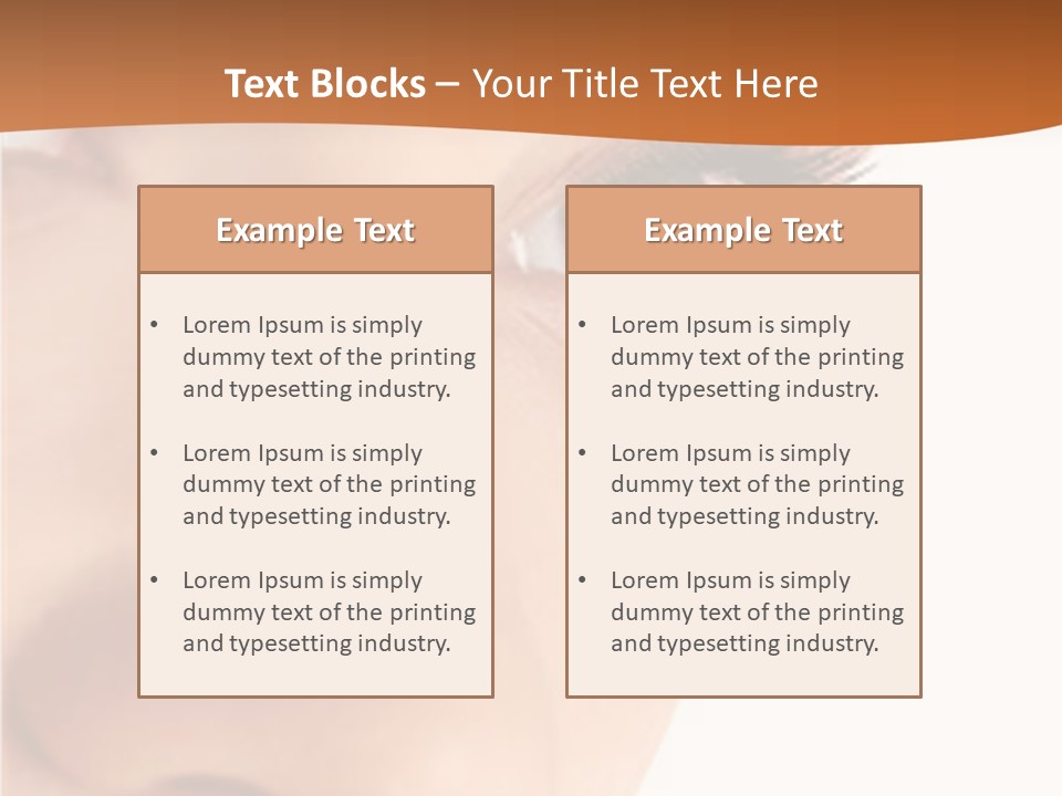 A Woman's Eyes With A Brown Background PowerPoint Template