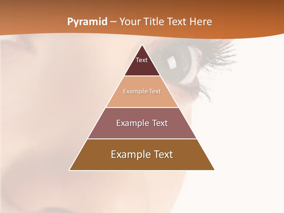 A Woman's Eyes With A Brown Background PowerPoint Template