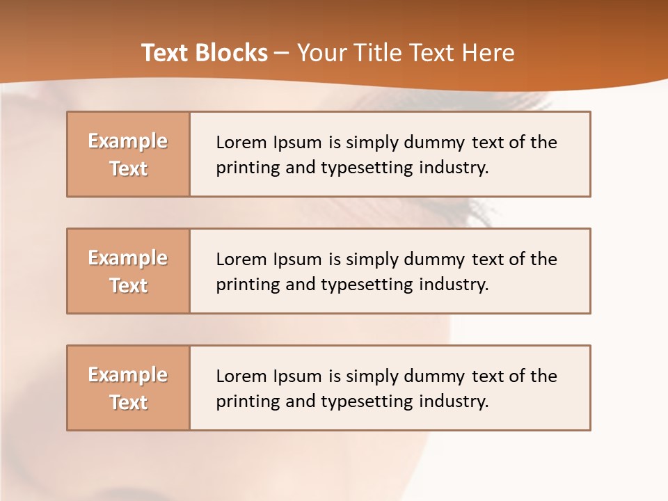 A Woman's Eyes With A Brown Background PowerPoint Template