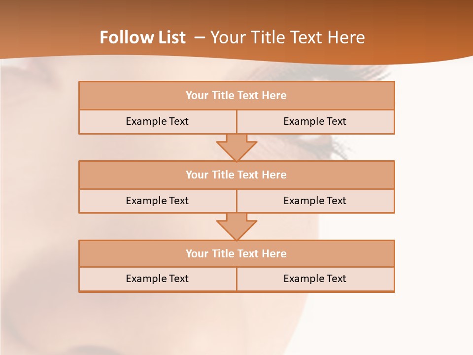 A Woman's Eyes With A Brown Background PowerPoint Template