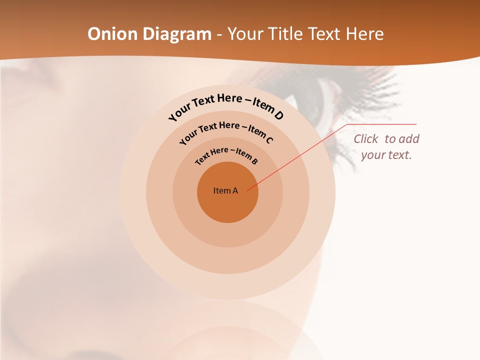 A Woman's Eyes With A Brown Background PowerPoint Template