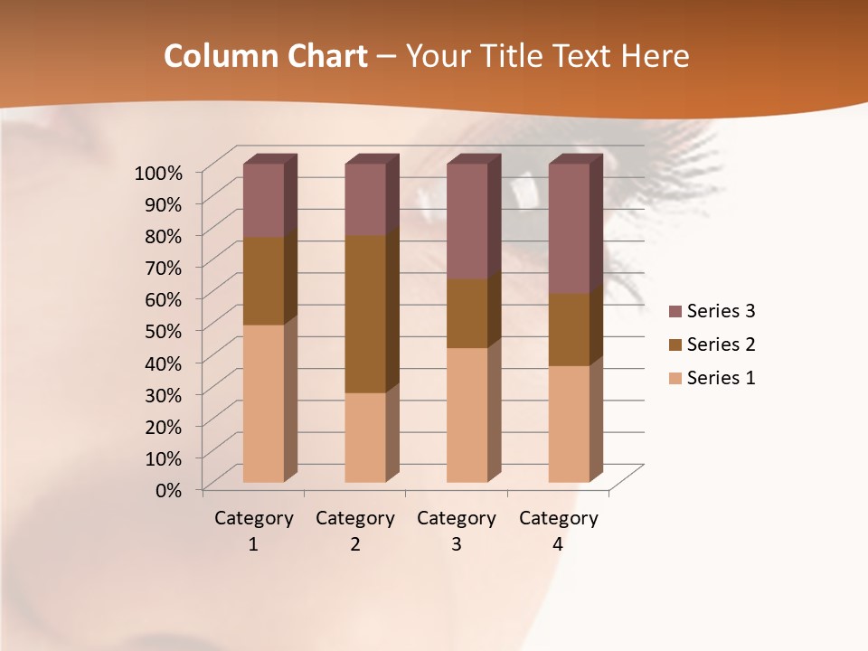 A Woman's Eyes With A Brown Background PowerPoint Template