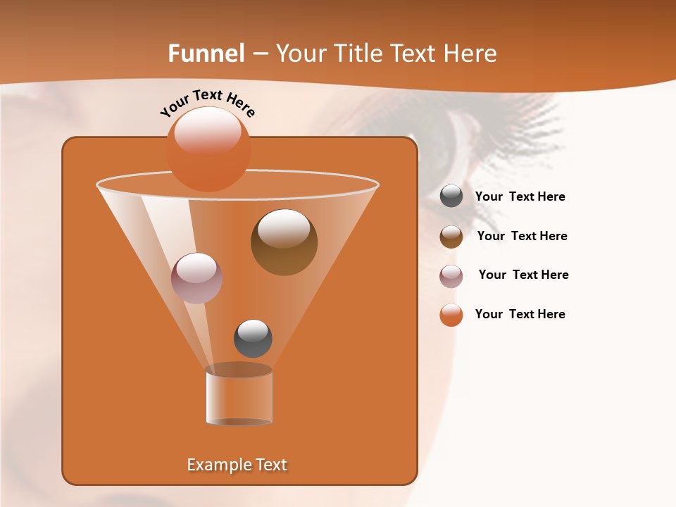 A Woman's Eyes With A Brown Background PowerPoint Template