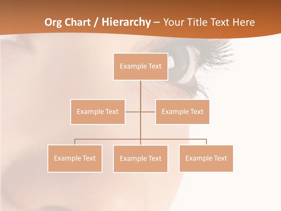 A Woman's Eyes With A Brown Background PowerPoint Template