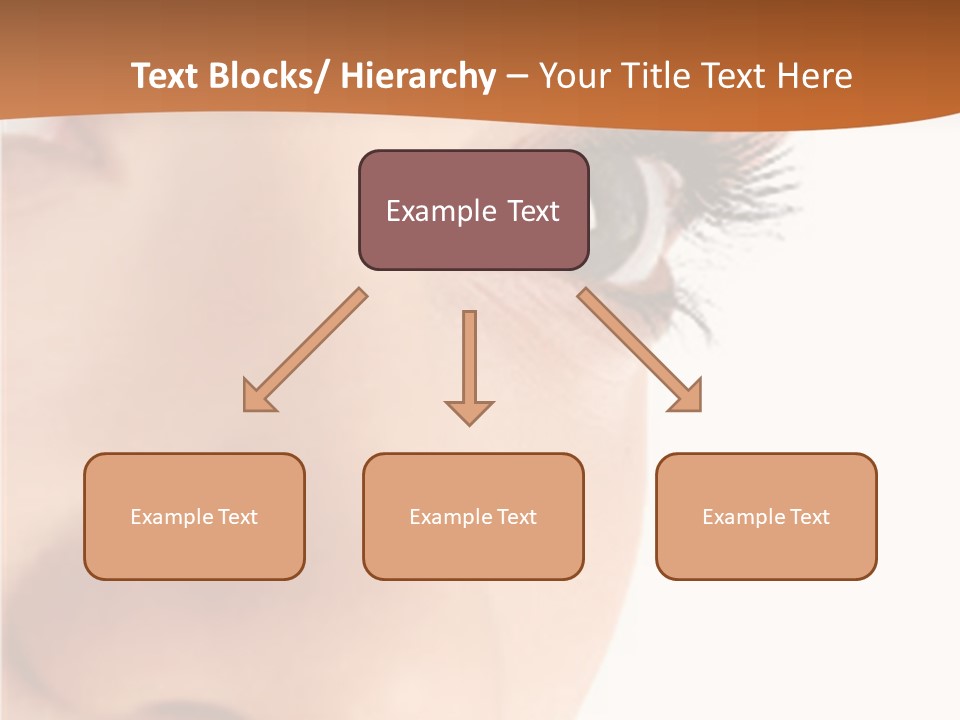 A Woman's Eyes With A Brown Background PowerPoint Template