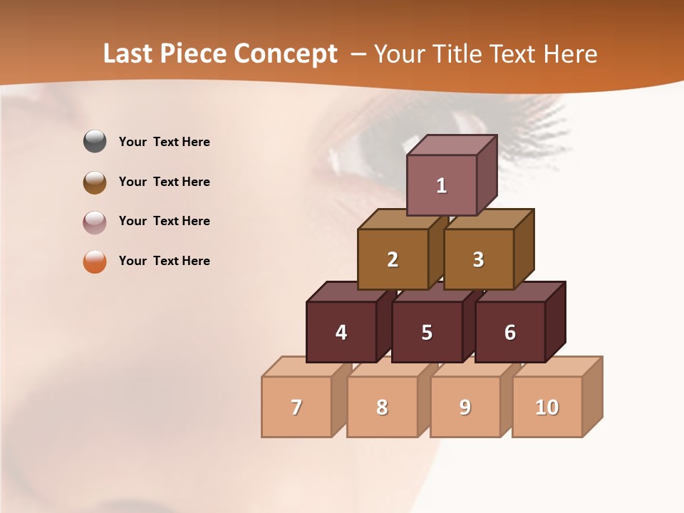 A Woman's Eyes With A Brown Background PowerPoint Template