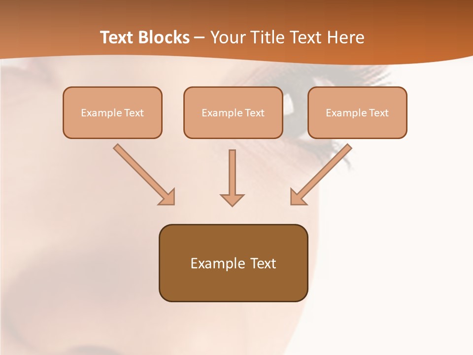 A Woman's Eyes With A Brown Background PowerPoint Template