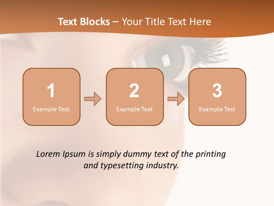 A Woman's Eyes With A Brown Background PowerPoint Template