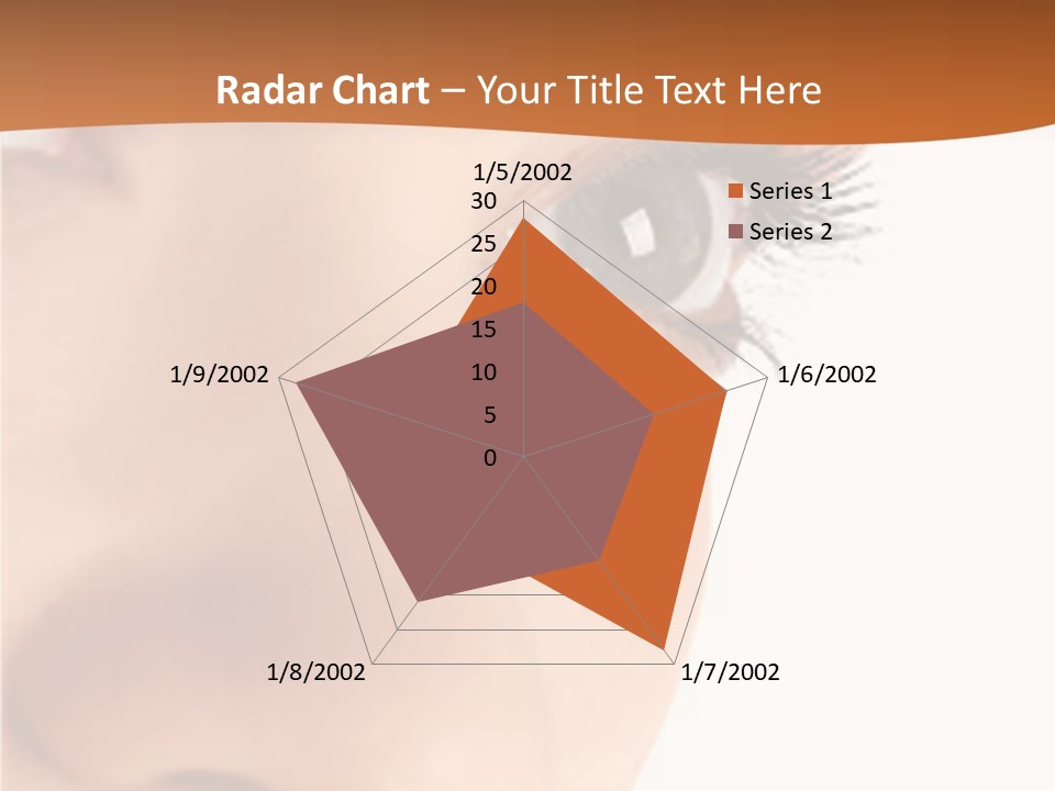 A Woman's Eyes With A Brown Background PowerPoint Template