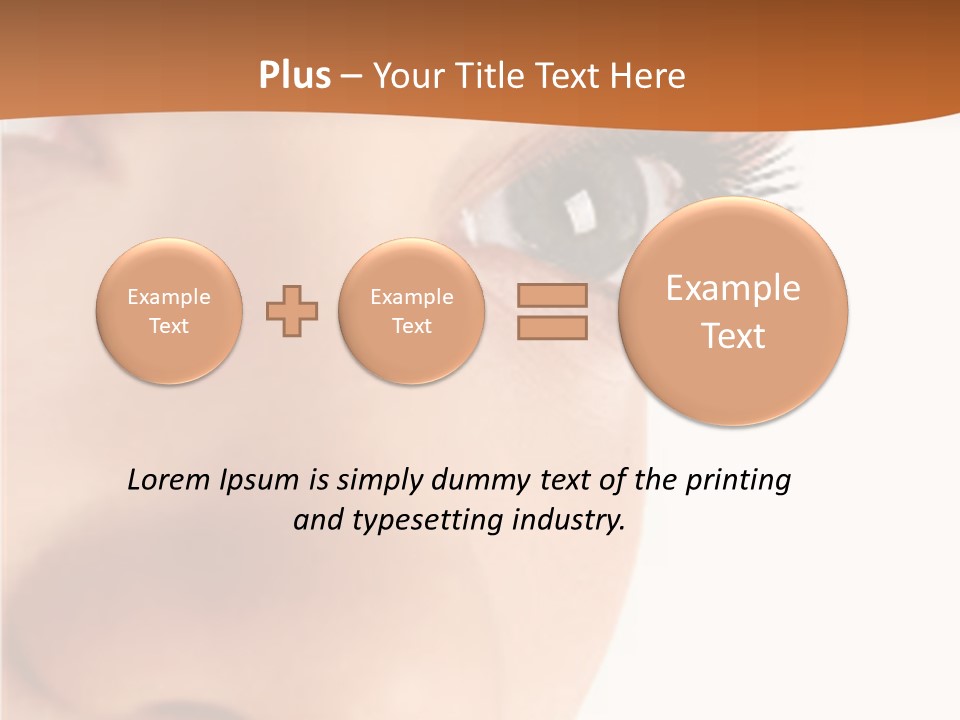 A Woman's Eyes With A Brown Background PowerPoint Template