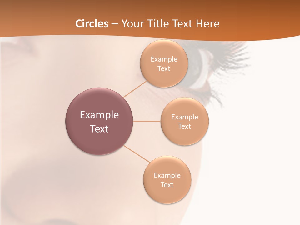 A Woman's Eyes With A Brown Background PowerPoint Template