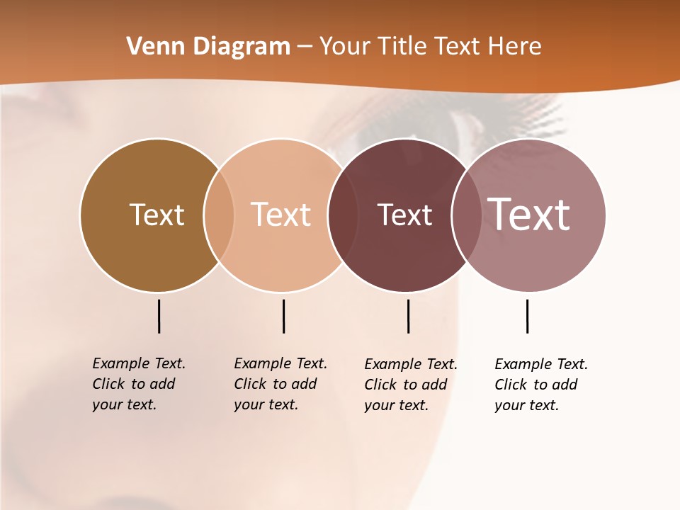 A Woman's Eyes With A Brown Background PowerPoint Template