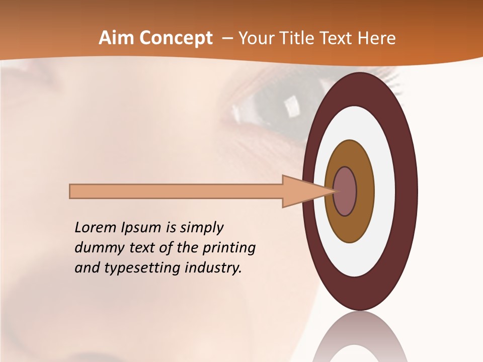 A Woman's Eyes With A Brown Background PowerPoint Template
