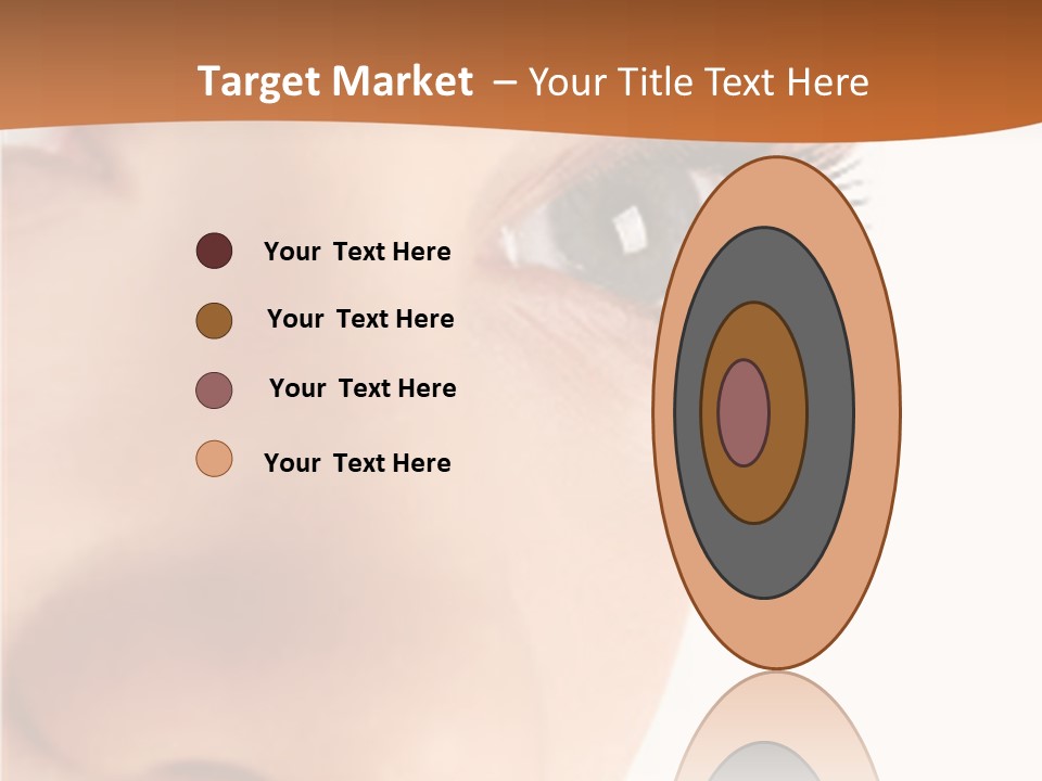 A Woman's Eyes With A Brown Background PowerPoint Template