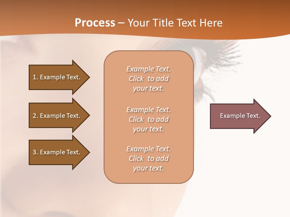 A Woman's Eyes With A Brown Background PowerPoint Template
