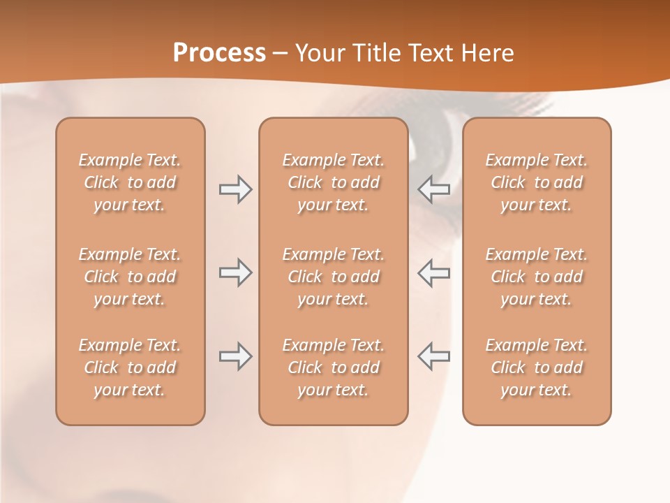 A Woman's Eyes With A Brown Background PowerPoint Template