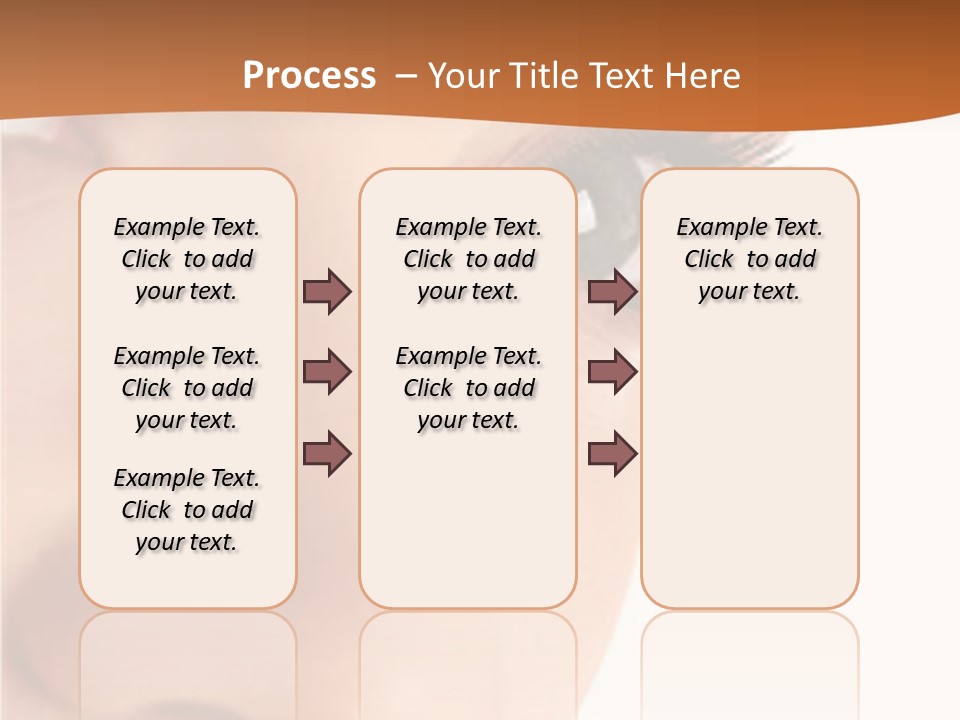 A Woman's Eyes With A Brown Background PowerPoint Template
