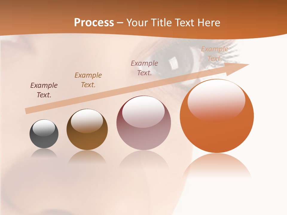 A Woman's Eyes With A Brown Background PowerPoint Template