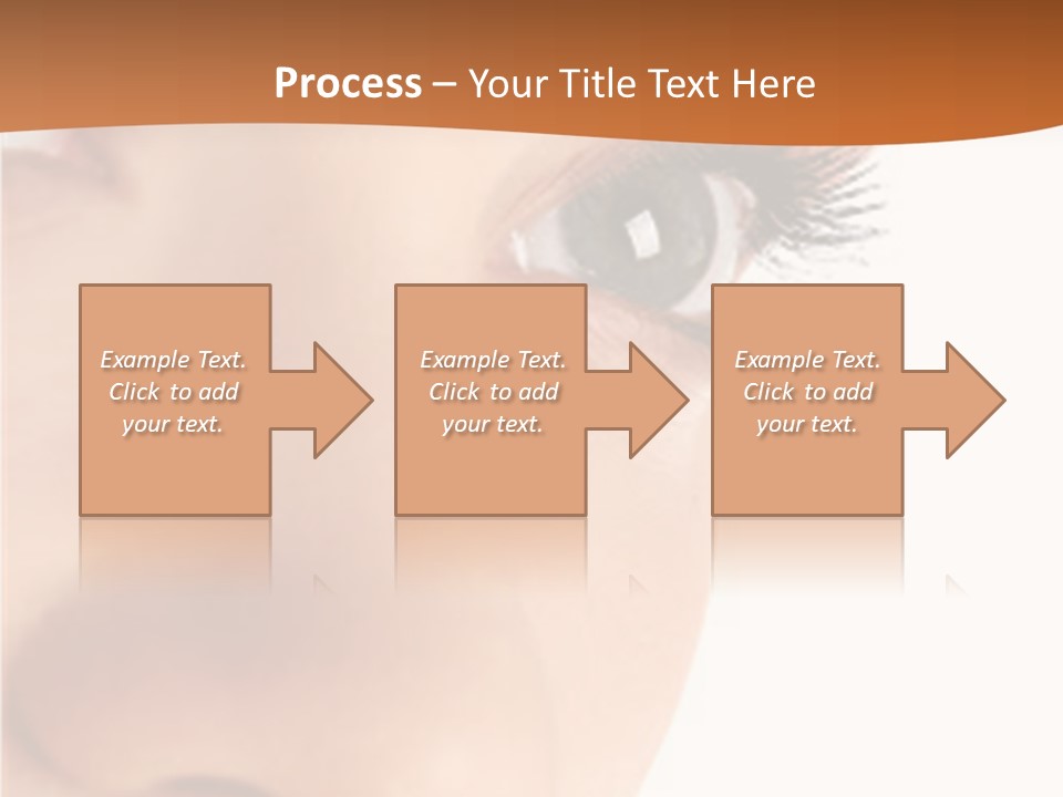 A Woman's Eyes With A Brown Background PowerPoint Template