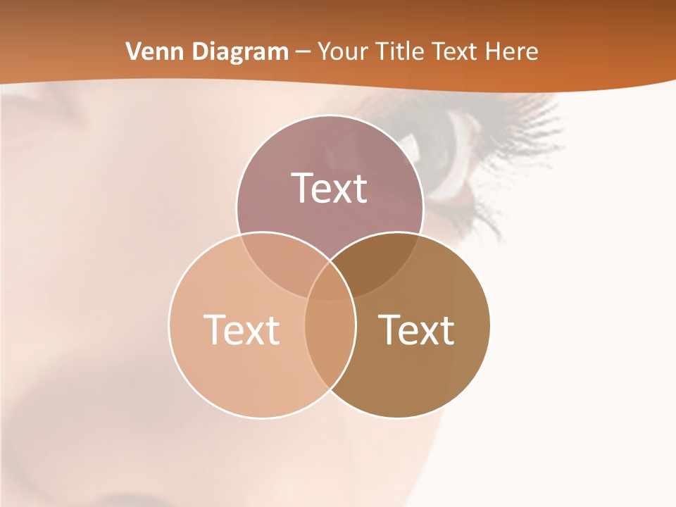 A Woman's Eyes With A Brown Background PowerPoint Template