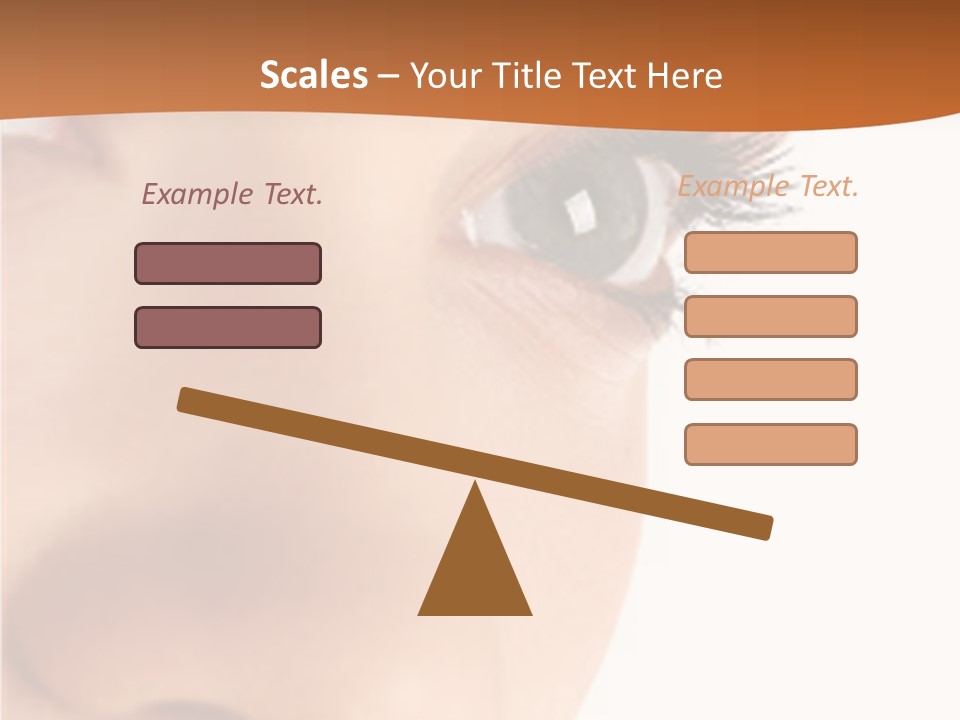 A Woman's Eyes With A Brown Background PowerPoint Template
