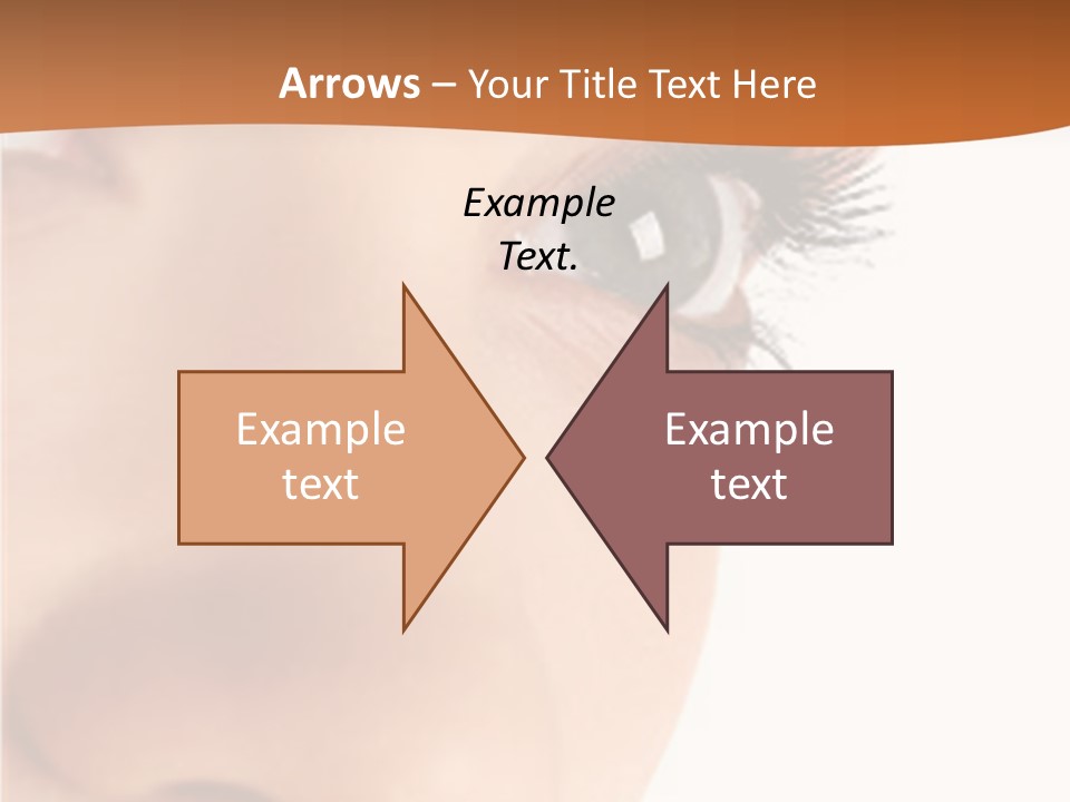 A Woman's Eyes With A Brown Background PowerPoint Template