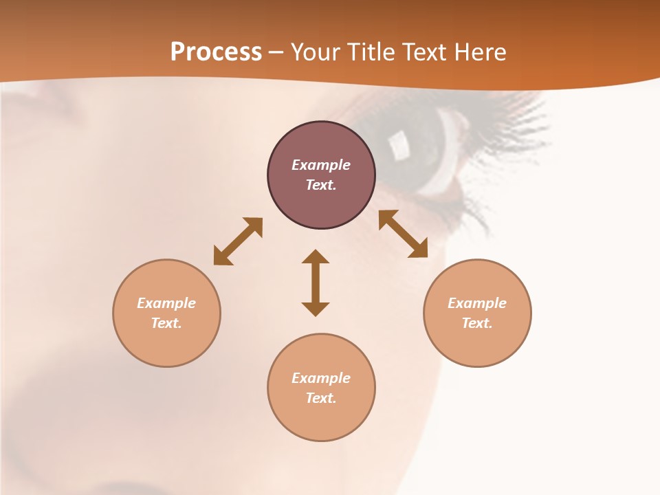 A Woman's Eyes With A Brown Background PowerPoint Template