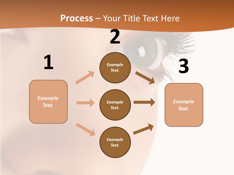 A Woman's Eyes With A Brown Background PowerPoint Template