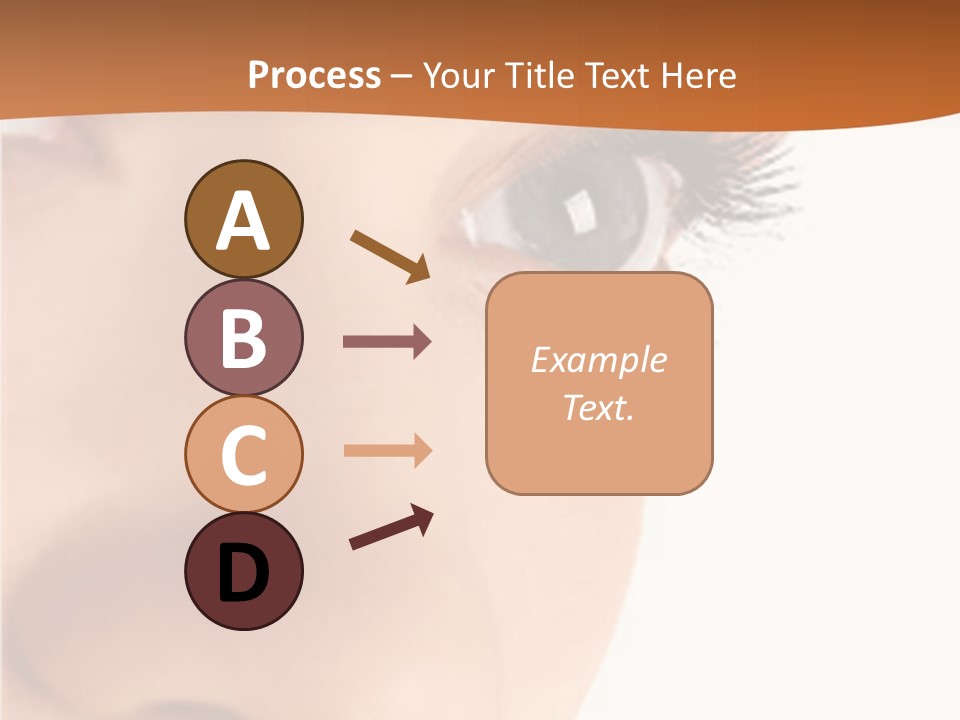 A Woman's Eyes With A Brown Background PowerPoint Template
