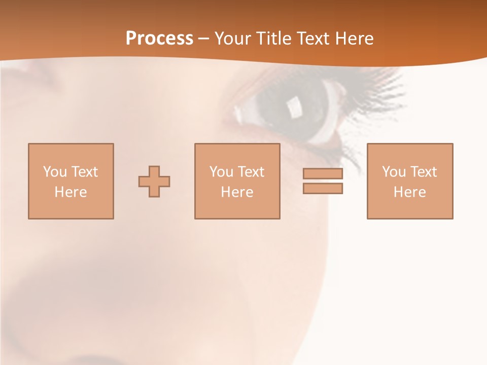 A Woman's Eyes With A Brown Background PowerPoint Template