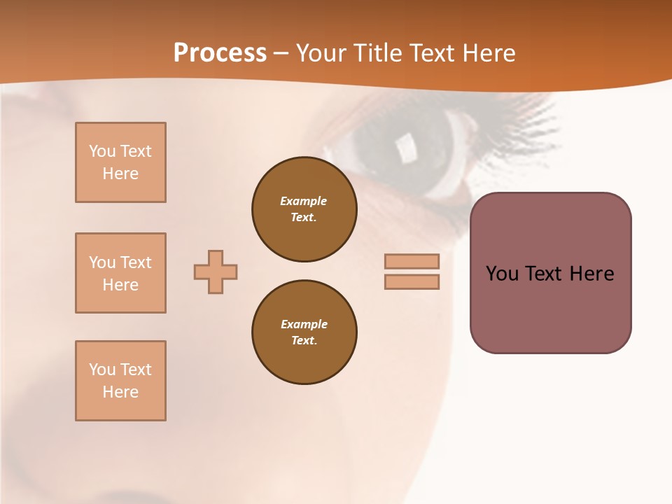 A Woman's Eyes With A Brown Background PowerPoint Template