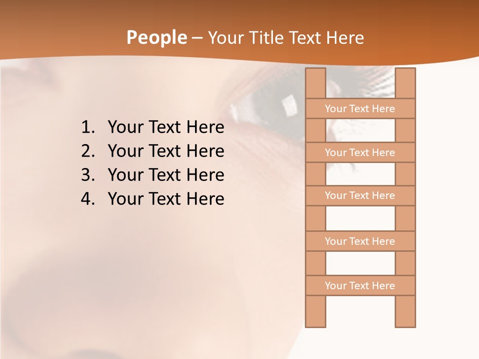 A Woman's Eyes With A Brown Background PowerPoint Template