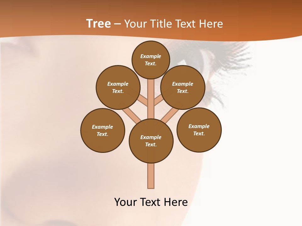 A Woman's Eyes With A Brown Background PowerPoint Template