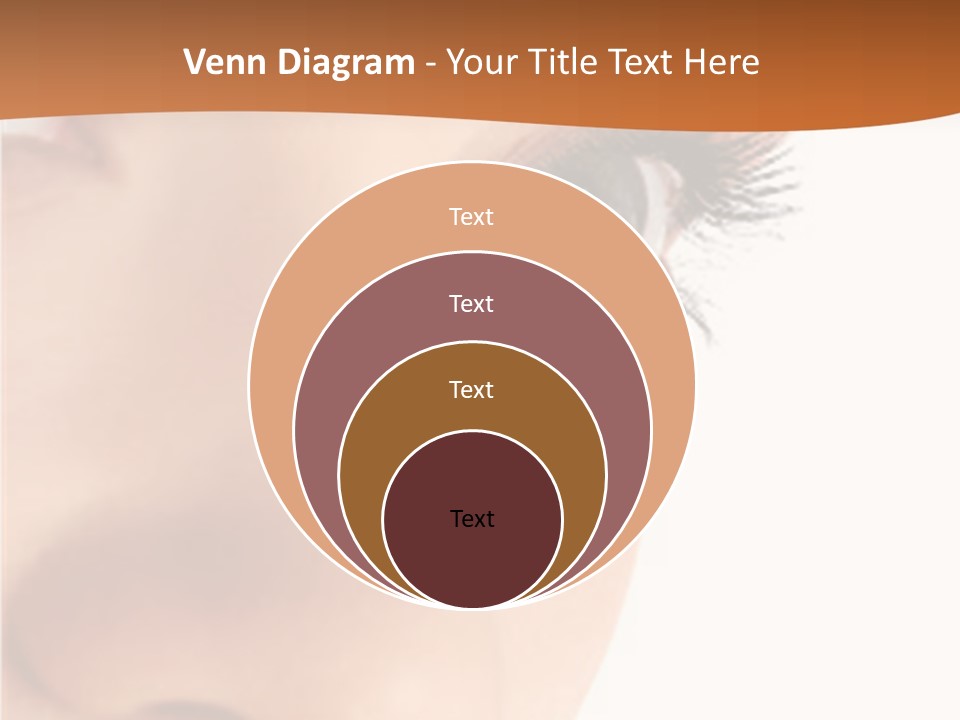 A Woman's Eyes With A Brown Background PowerPoint Template