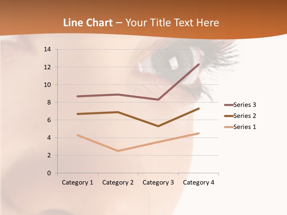 A Woman's Eyes With A Brown Background PowerPoint Template
