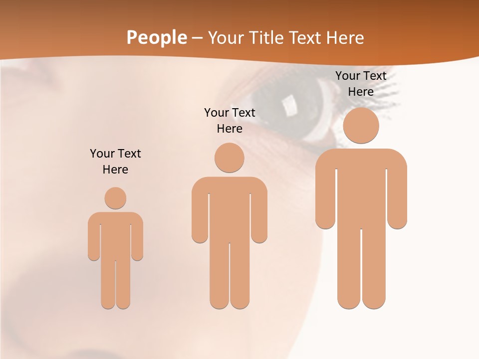 A Woman's Eyes With A Brown Background PowerPoint Template