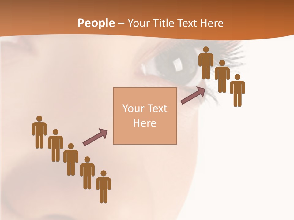 A Woman's Eyes With A Brown Background PowerPoint Template