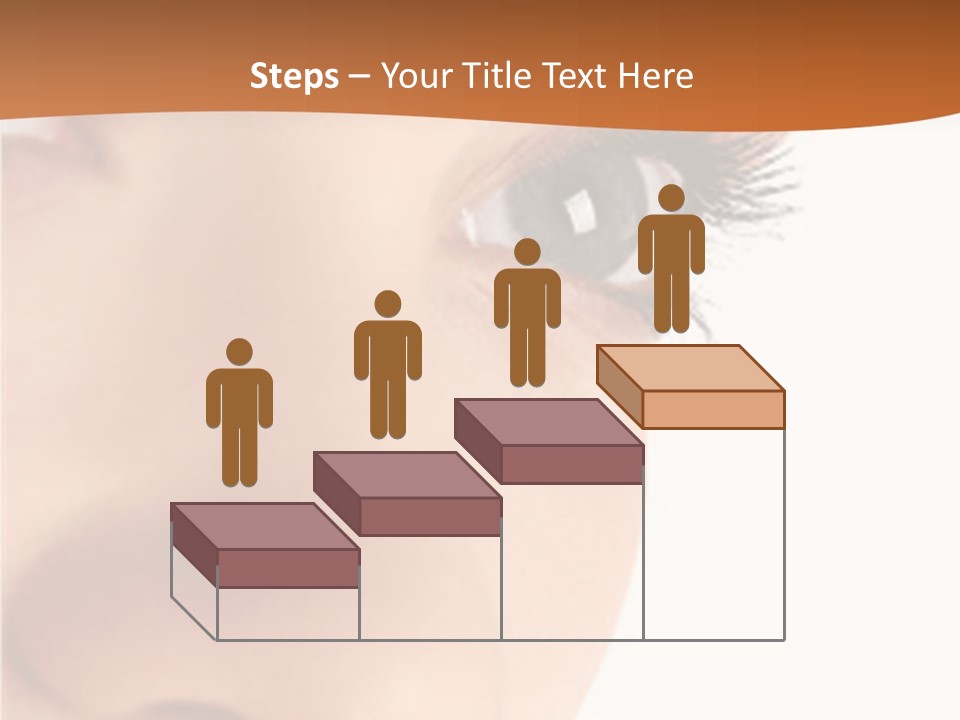 A Woman's Eyes With A Brown Background PowerPoint Template