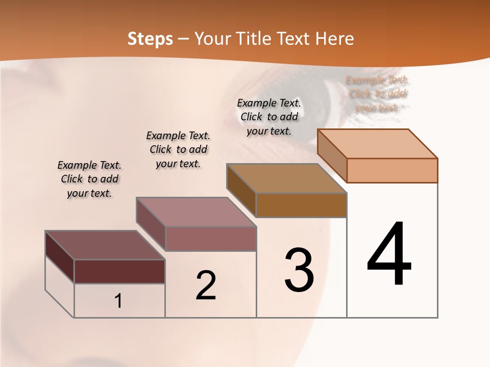 A Woman's Eyes With A Brown Background PowerPoint Template