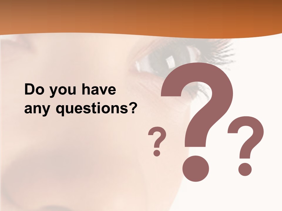 A Woman's Eyes With A Brown Background PowerPoint Template