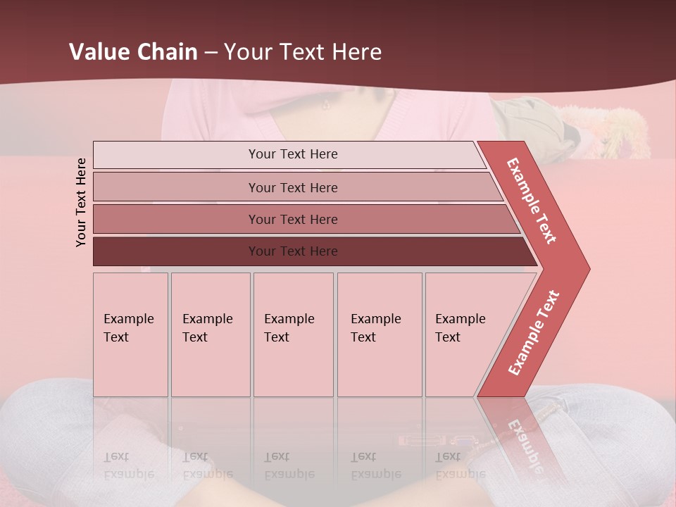 Mother Sitting On The Floor Working Computer; Daughter Hugging Her Neck PowerPoint Template
