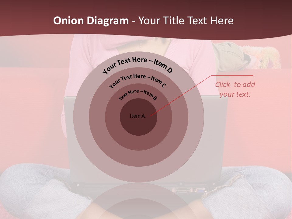 Mother Sitting On The Floor Working Computer; Daughter Hugging Her Neck PowerPoint Template