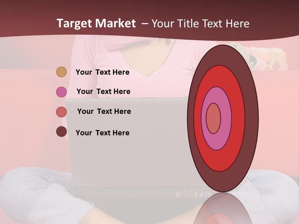 Mother Sitting On The Floor Working Computer; Daughter Hugging Her Neck PowerPoint Template