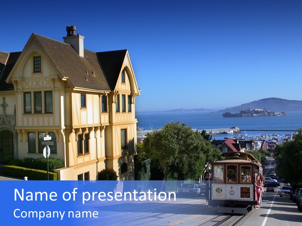 Houses At San Francisco, Usa PowerPoint Template