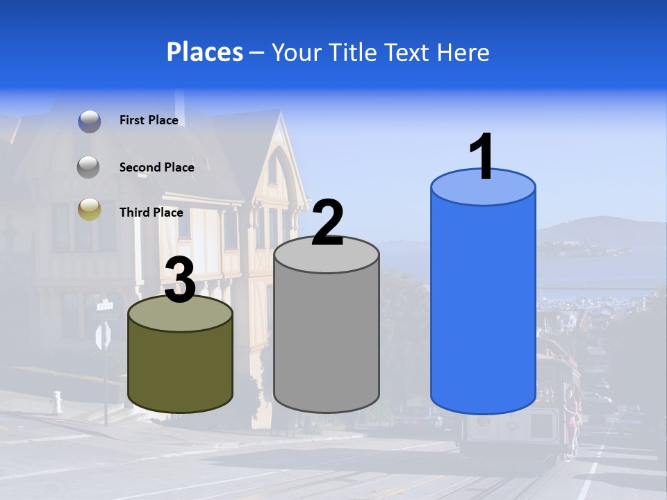 Houses At San Francisco, Usa PowerPoint Template