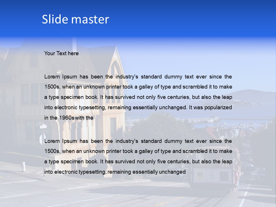 Houses At San Francisco, Usa PowerPoint Template