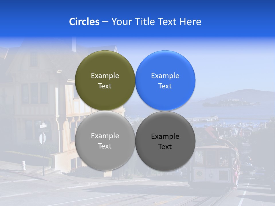 Houses At San Francisco, Usa PowerPoint Template