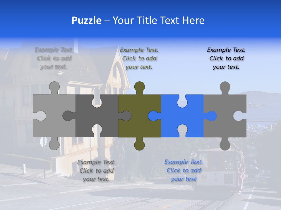 Houses At San Francisco, Usa PowerPoint Template