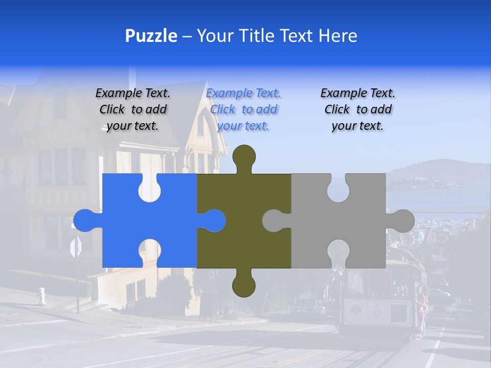 Houses At San Francisco, Usa PowerPoint Template