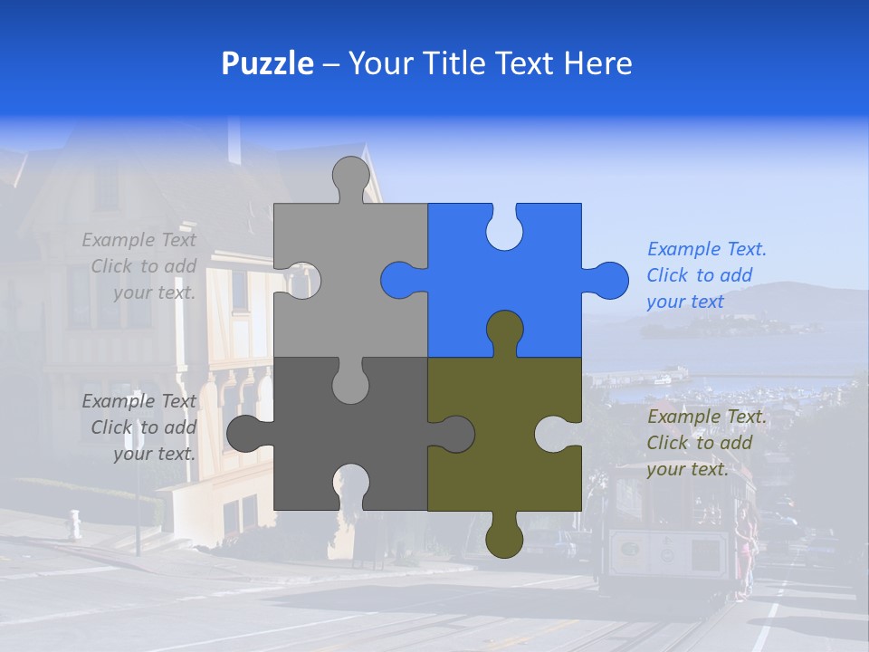 Houses At San Francisco, Usa PowerPoint Template